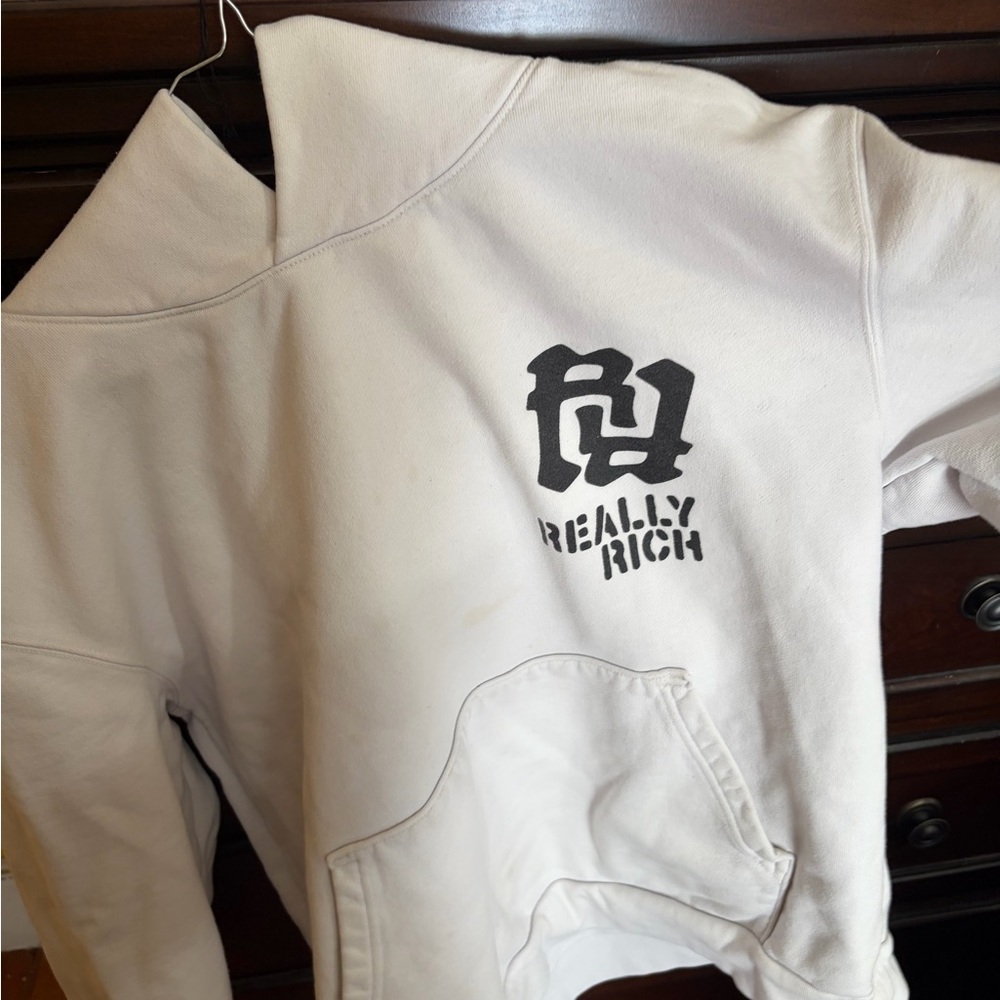 Really Rich Graphic Hoodie in White